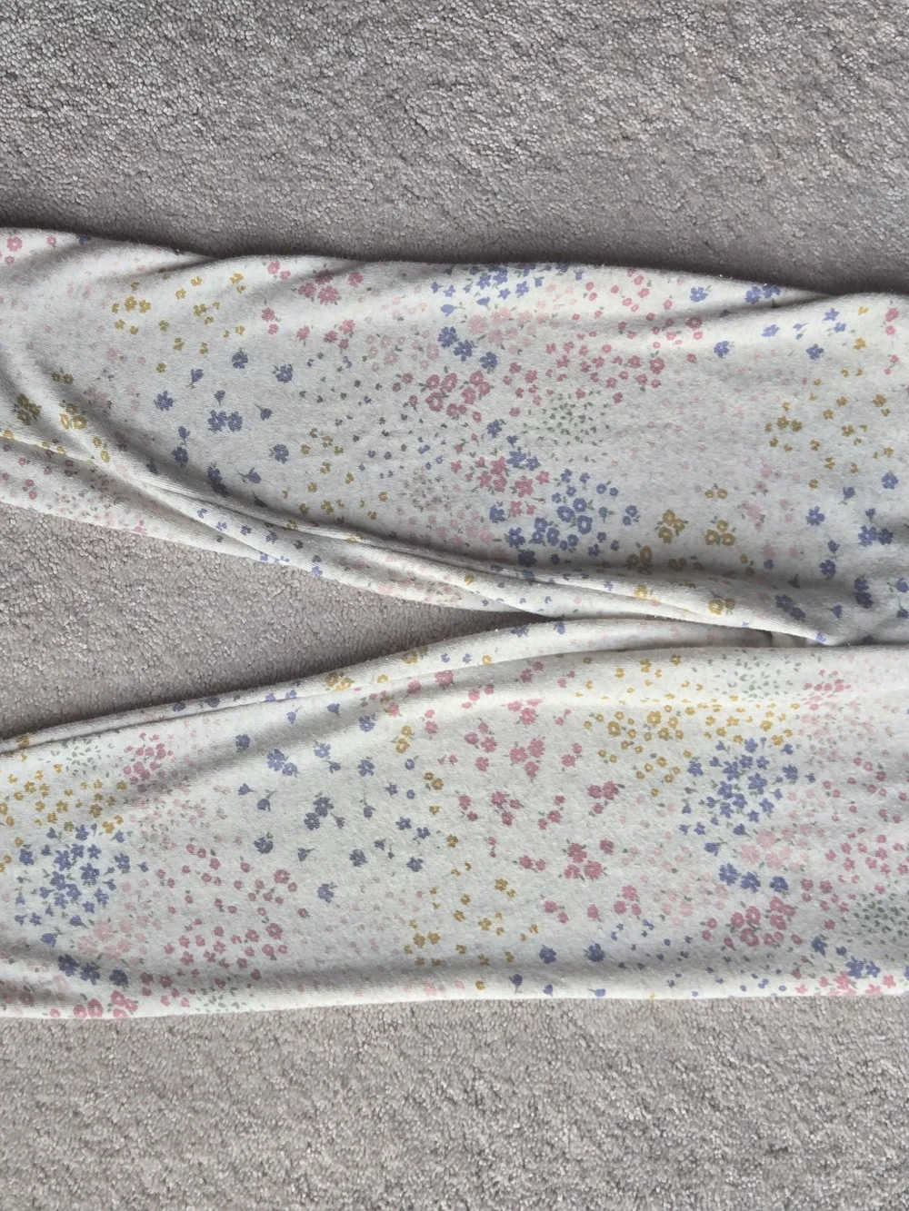 OshKosh B'gosh Cream Jogger Pajama Pants with Pastel Floral Print